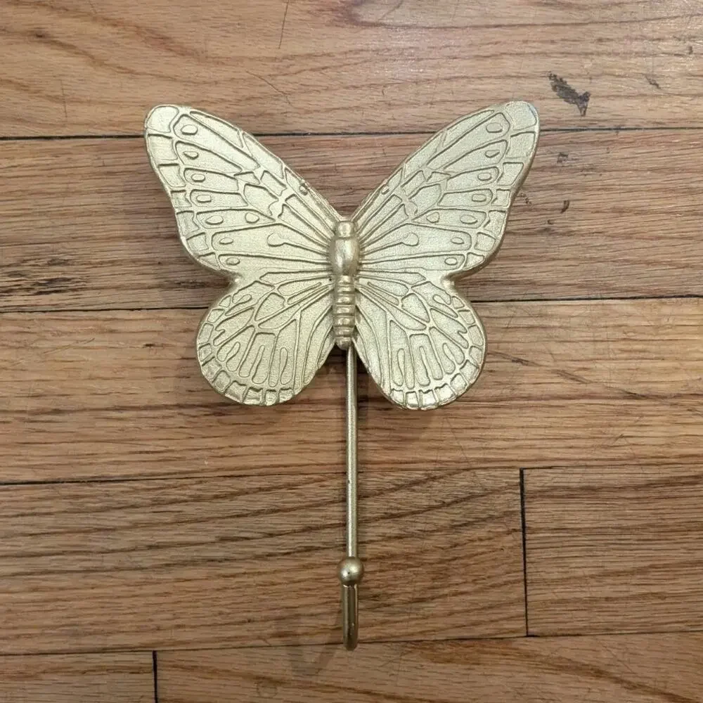 Cottagecore Fairy Gold Butterfly Hangable Hook